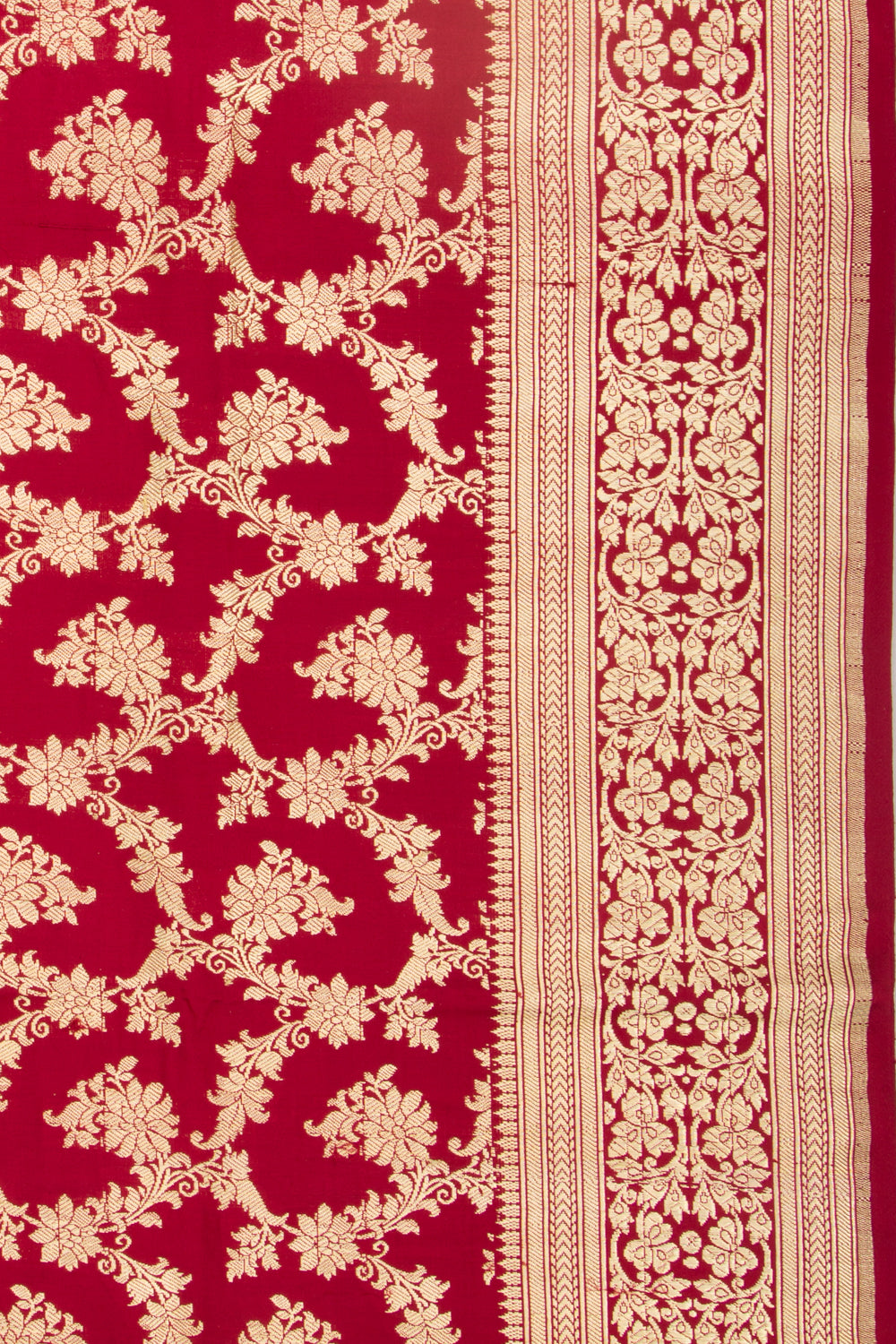 Banarasi Satin Silk Jaal Maroon Saree