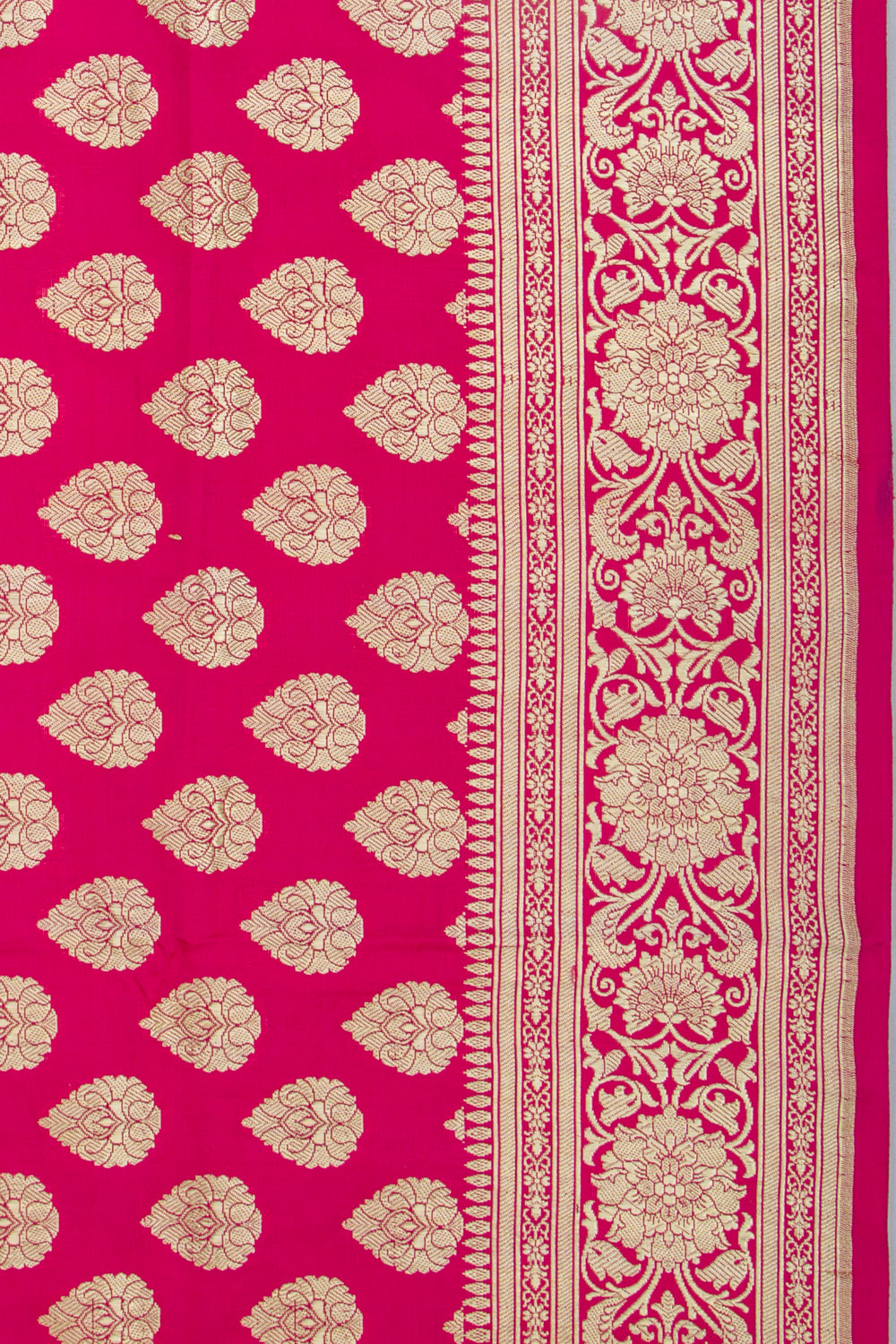 Banarasi Satin Silk Butta Pink Saree