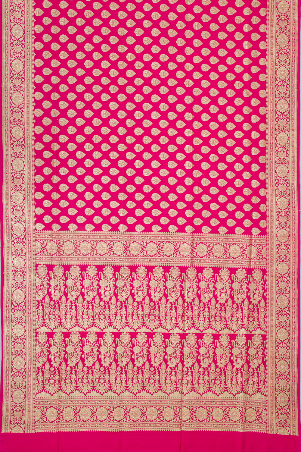 Banarasi Satin Silk Butta Pink Saree
