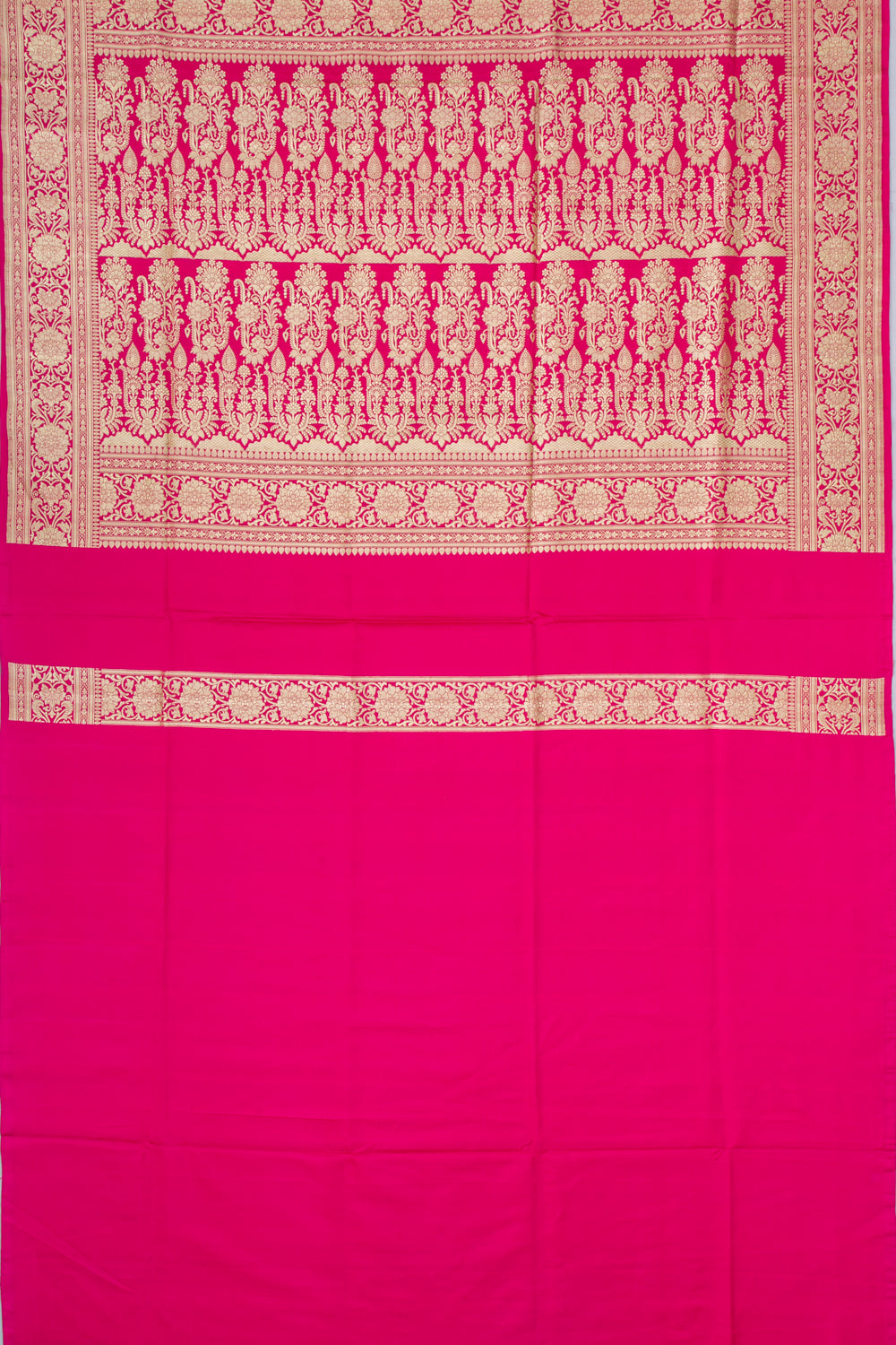 Banarasi Satin Silk Butta Pink Saree