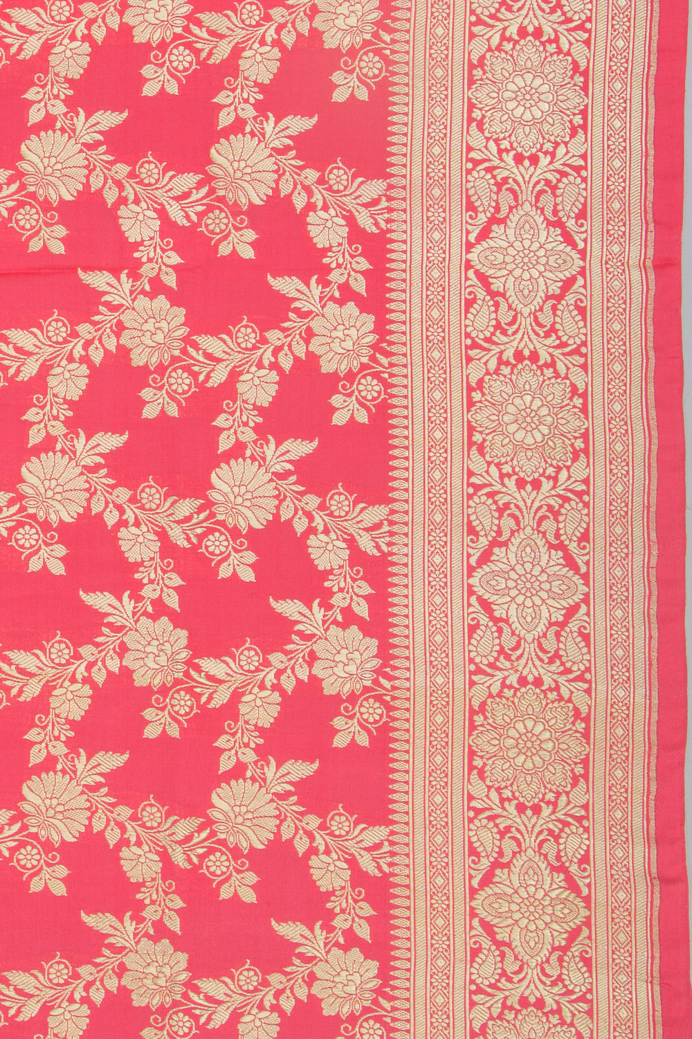 Banarasi Satin Silk Jaal Pink Saree