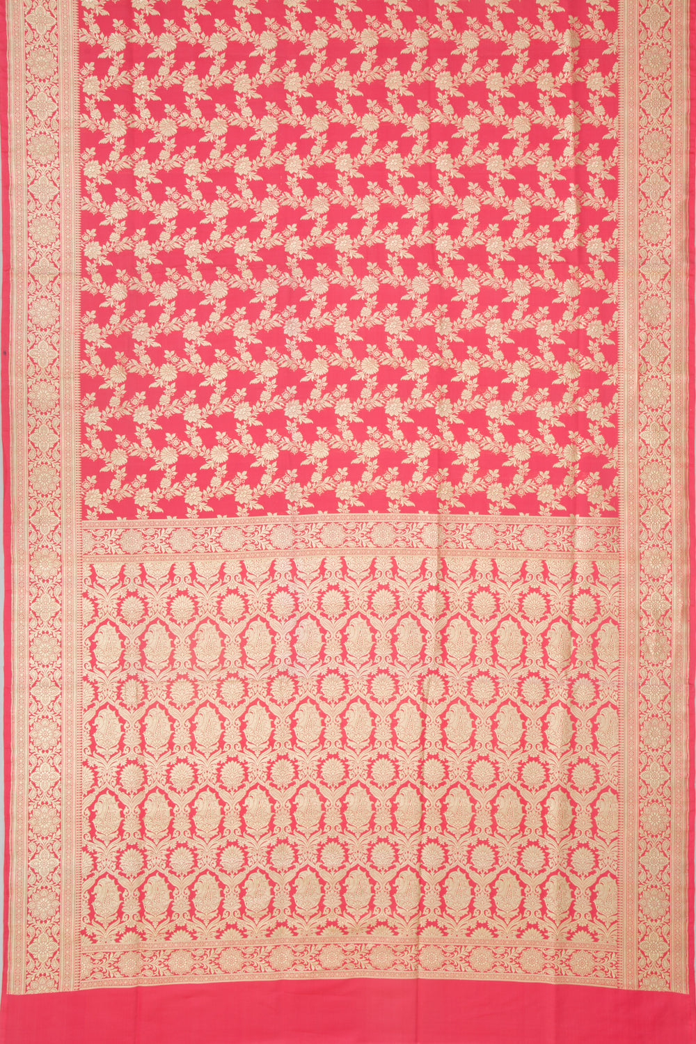 Banarasi Satin Silk Jaal Pink Saree