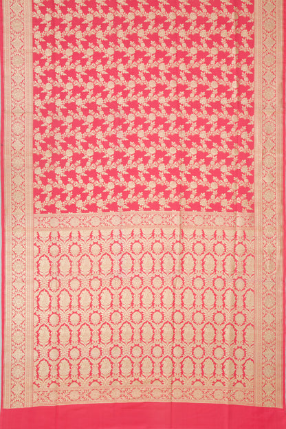 Banarasi Satin Silk Jaal Pink Saree