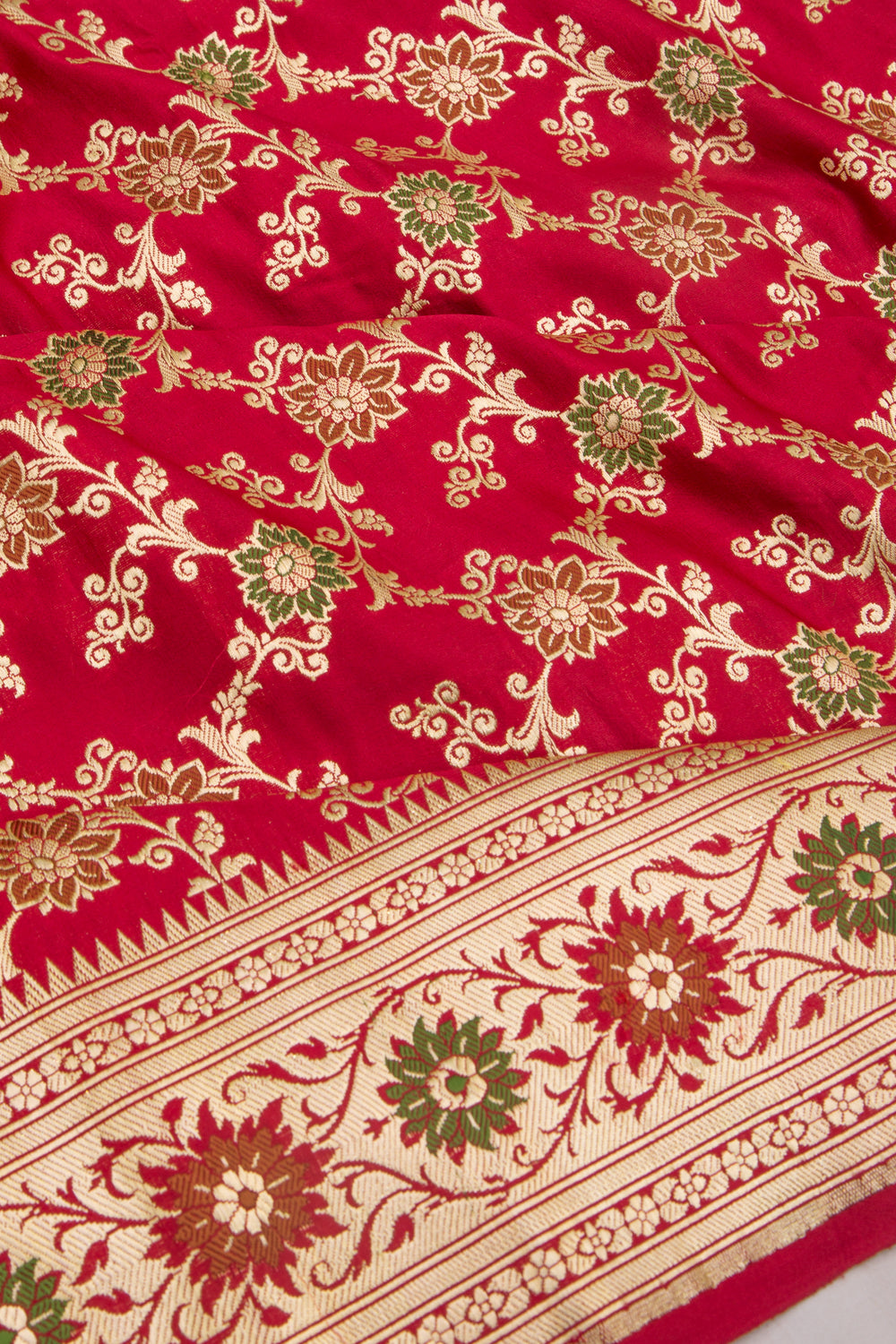 Banarasi Satin Silk Jaal Maroon Saree