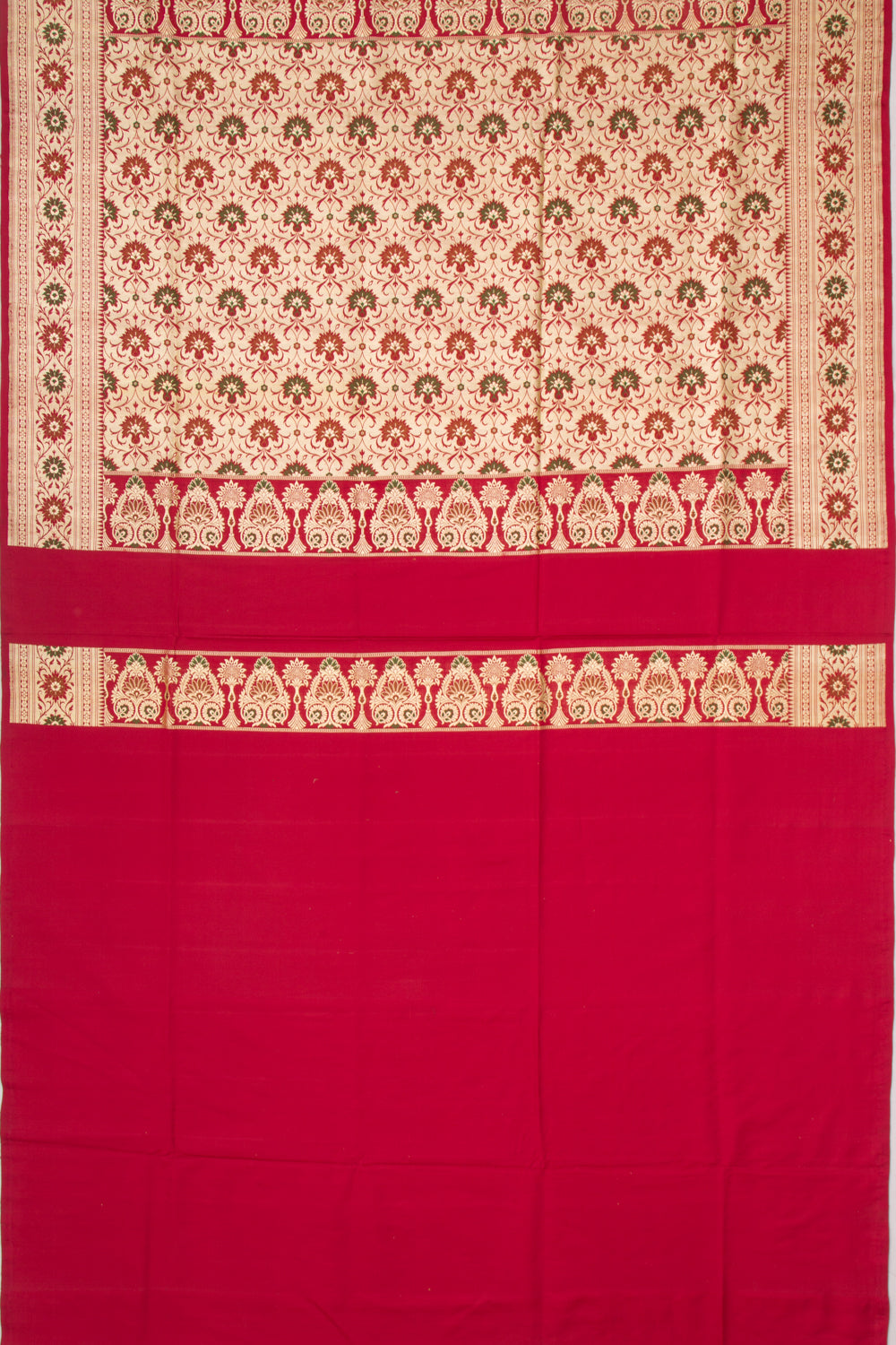 Banarasi Satin Silk Jaal Maroon Saree