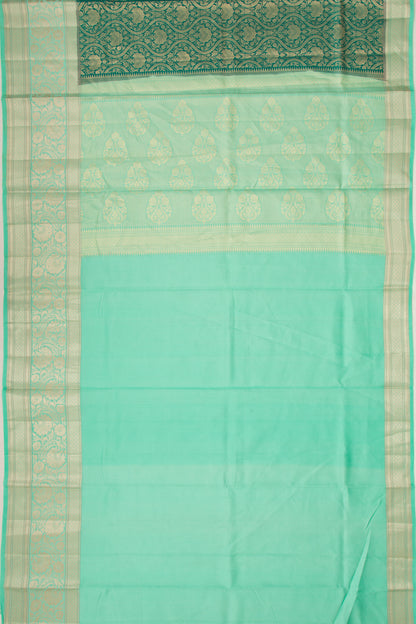 Banarasi Silk Brocade Dark Green Saree