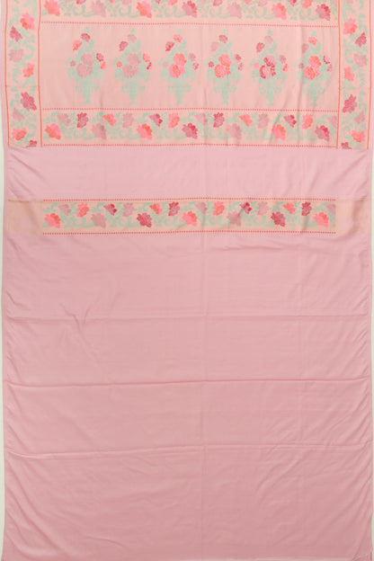 Banarasi Silk Jamdani Jaal Baby Pink Saree