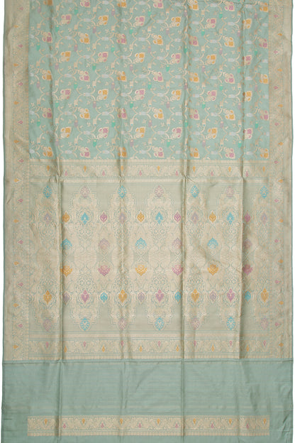 Banarasi Silk Kadwa Jaal Blue Saree