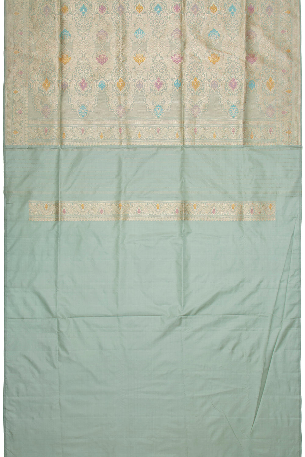 Banarasi Silk Kadwa Jaal Blue Saree