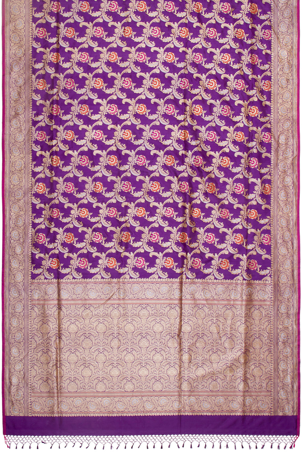 Banarasi Silk Kadwa Jaal Purple Saree