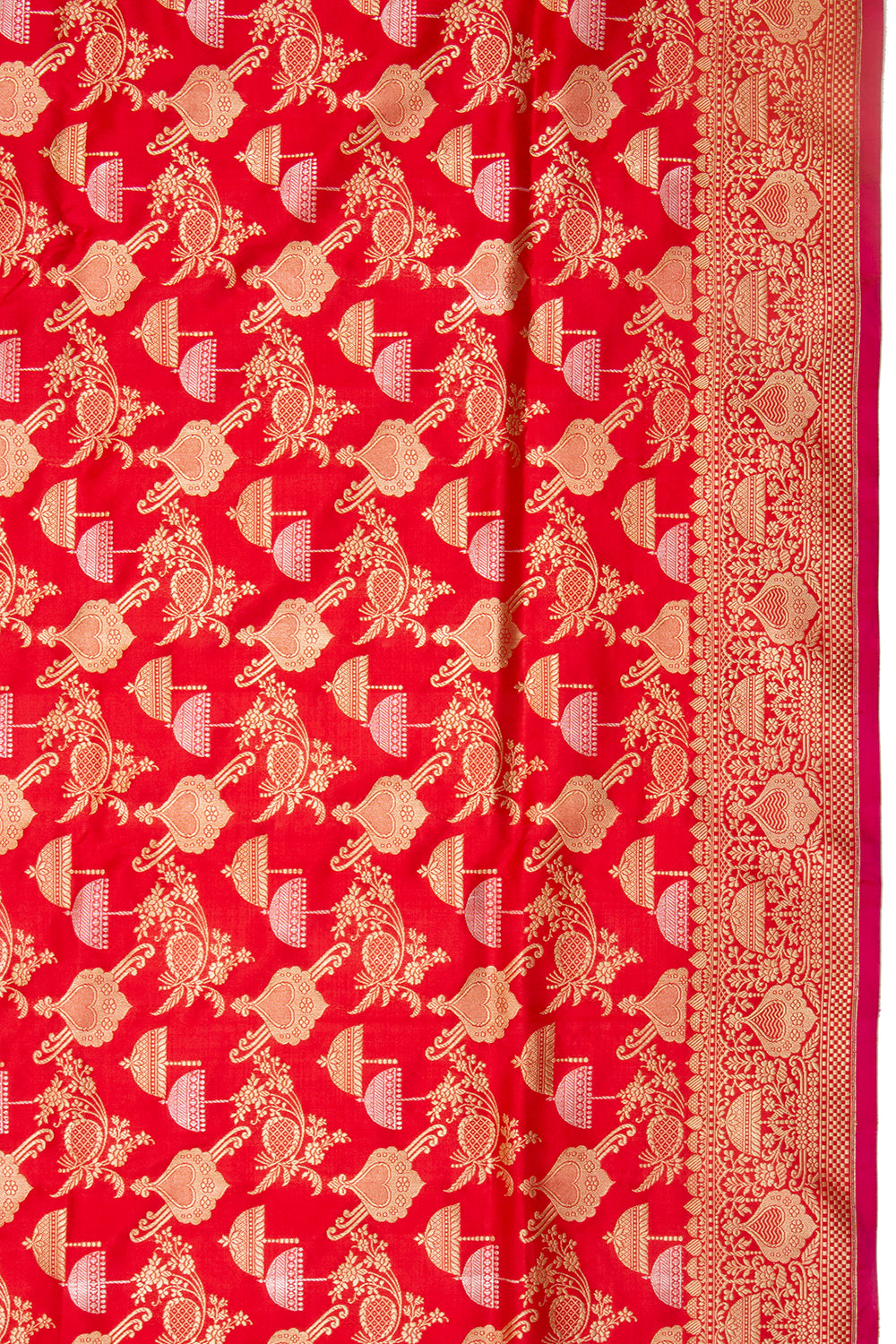 Banarasi Silk Kadwa Jaal Red Saree