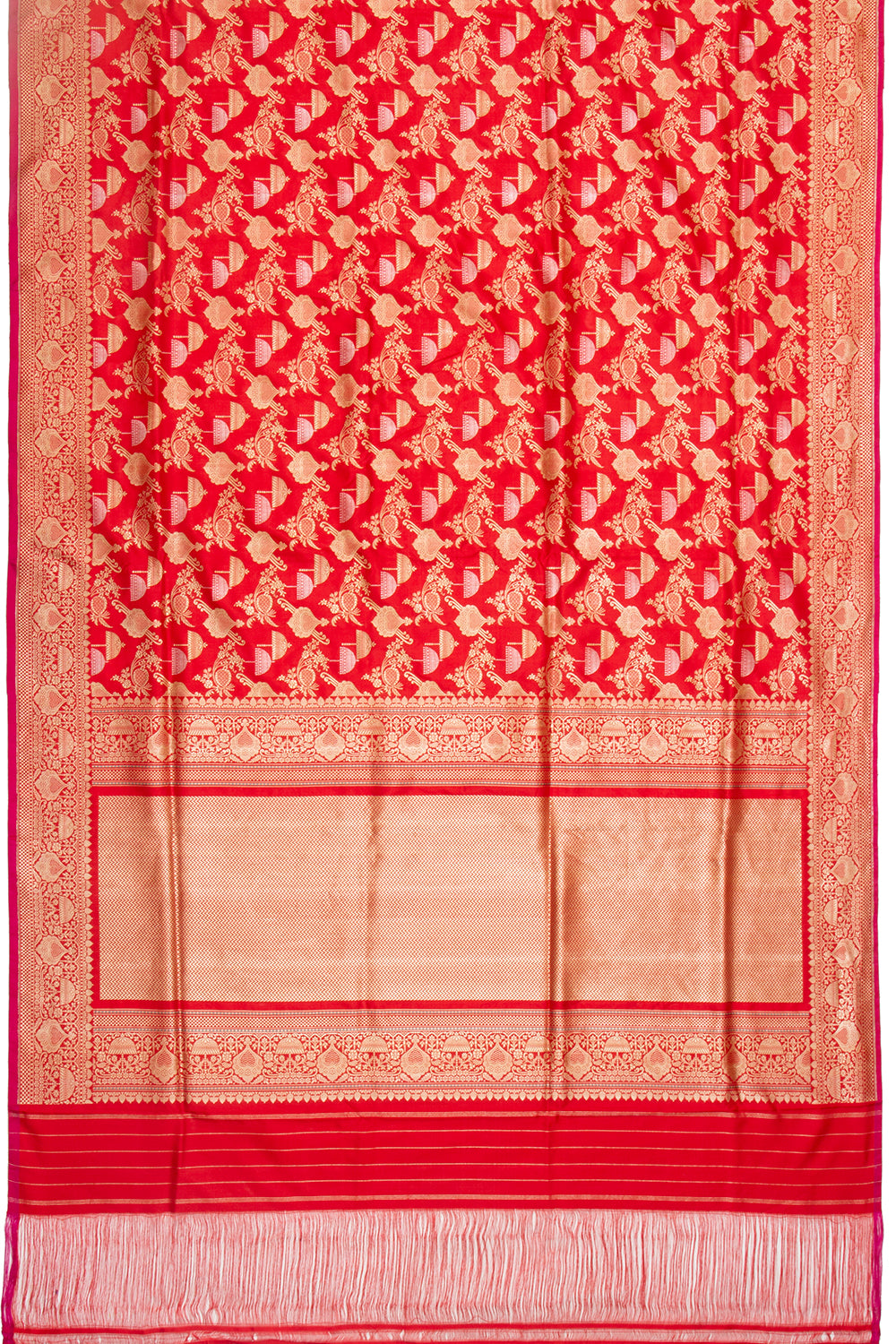 Banarasi Silk Kadwa Jaal Red Saree