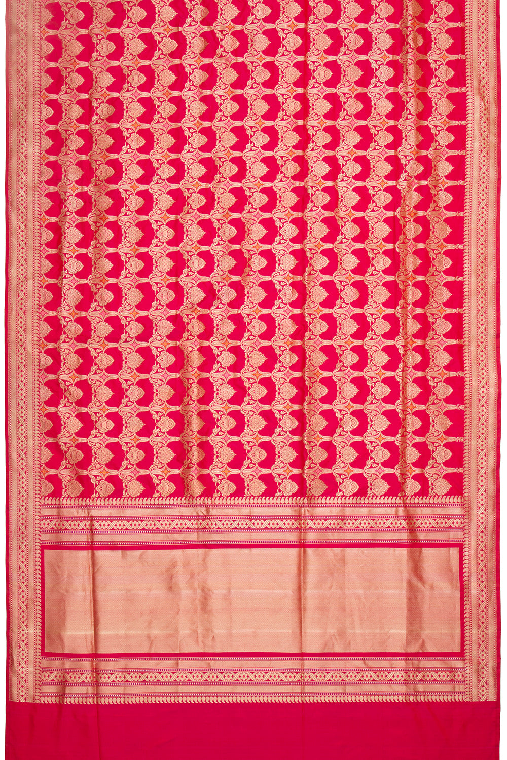 Banarasi Silk Kadwa Jaal Pink Saree