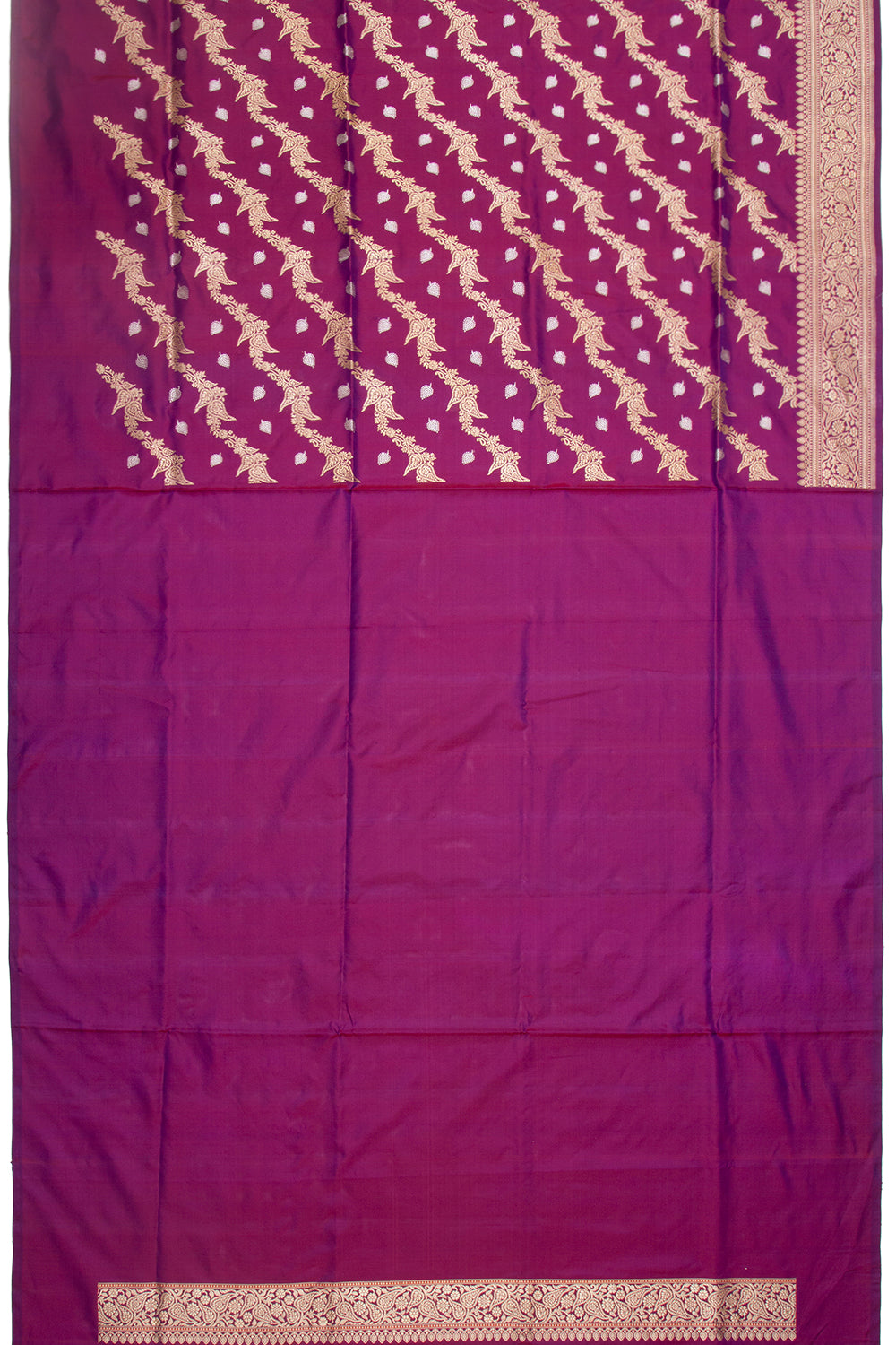 Banarasi Silk Kadwa Jaal Purple Saree