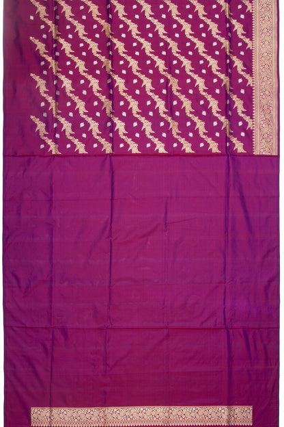 Banarasi Silk Kadwa Jaal Purple Saree