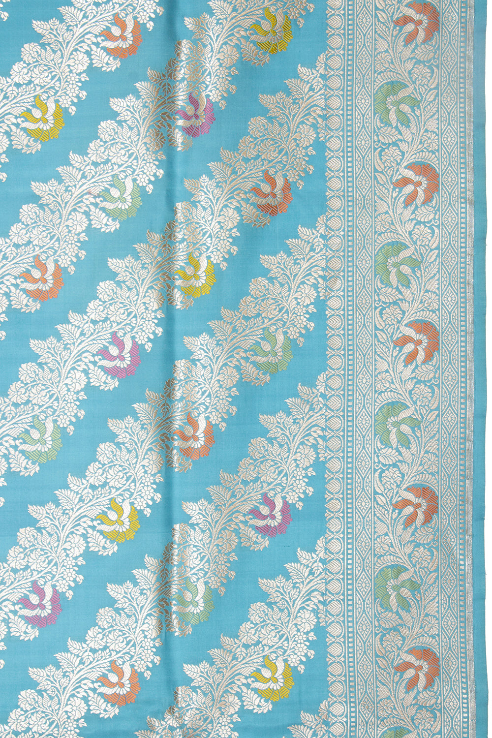 Banarasi Silk Kadwa Jaal Sky Blue Saree