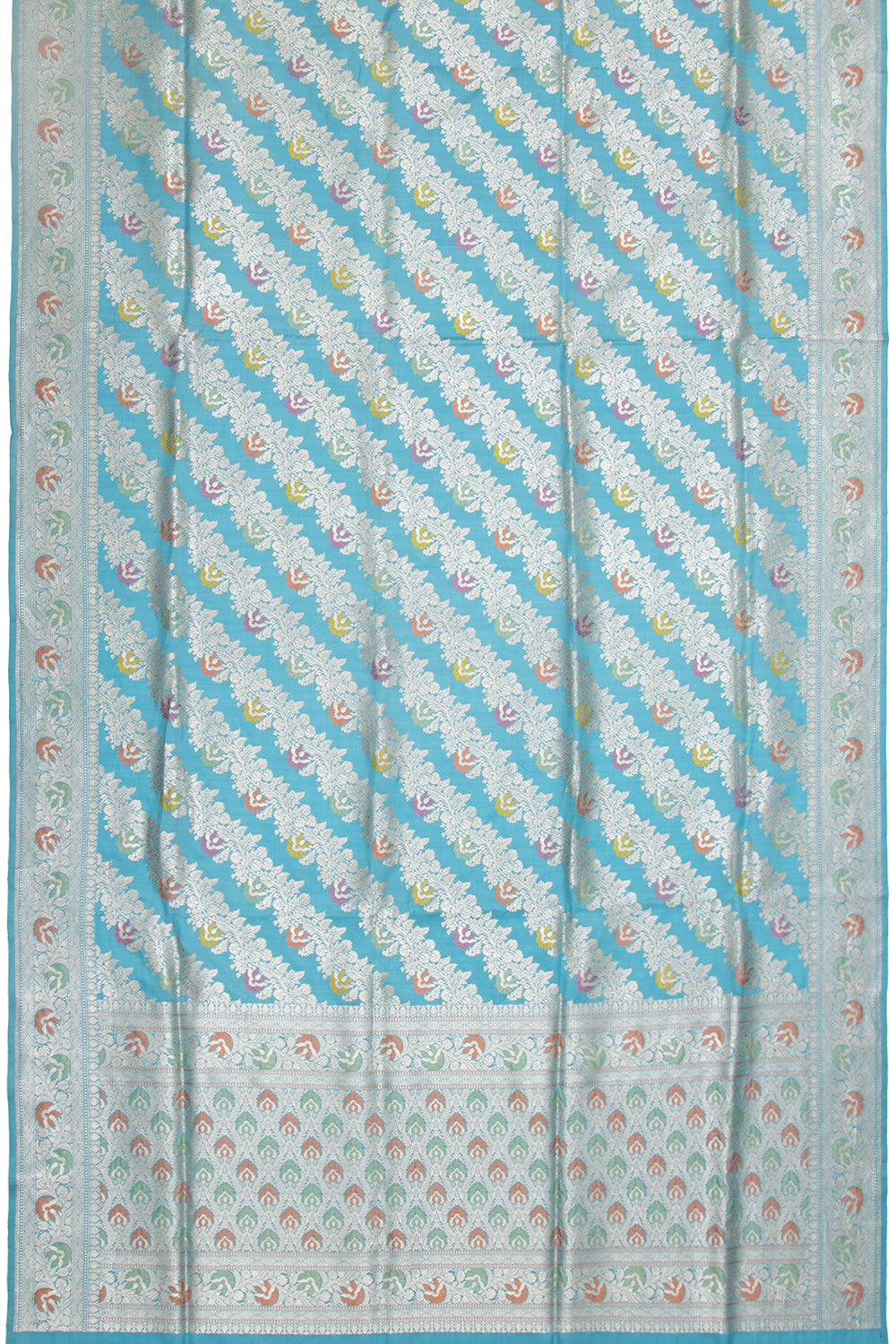 Banarasi Silk Kadwa Jaal Sky Blue Saree