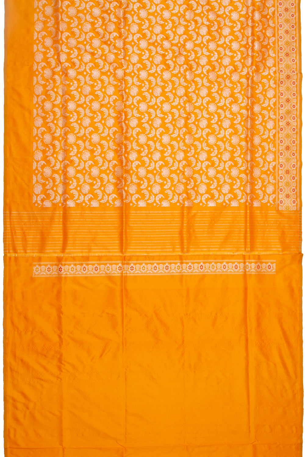 Banarasi Silk Kadwa Jaal Tangerine Orange Saree