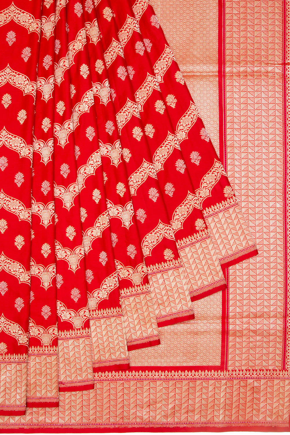 Banarasi Silk Brocade Red Saree