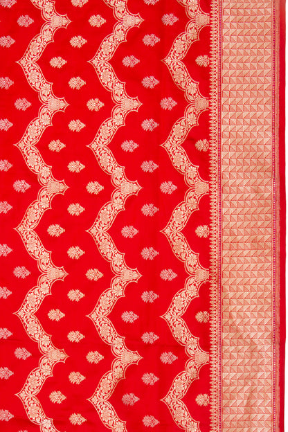 Banarasi Silk Brocade Red Saree