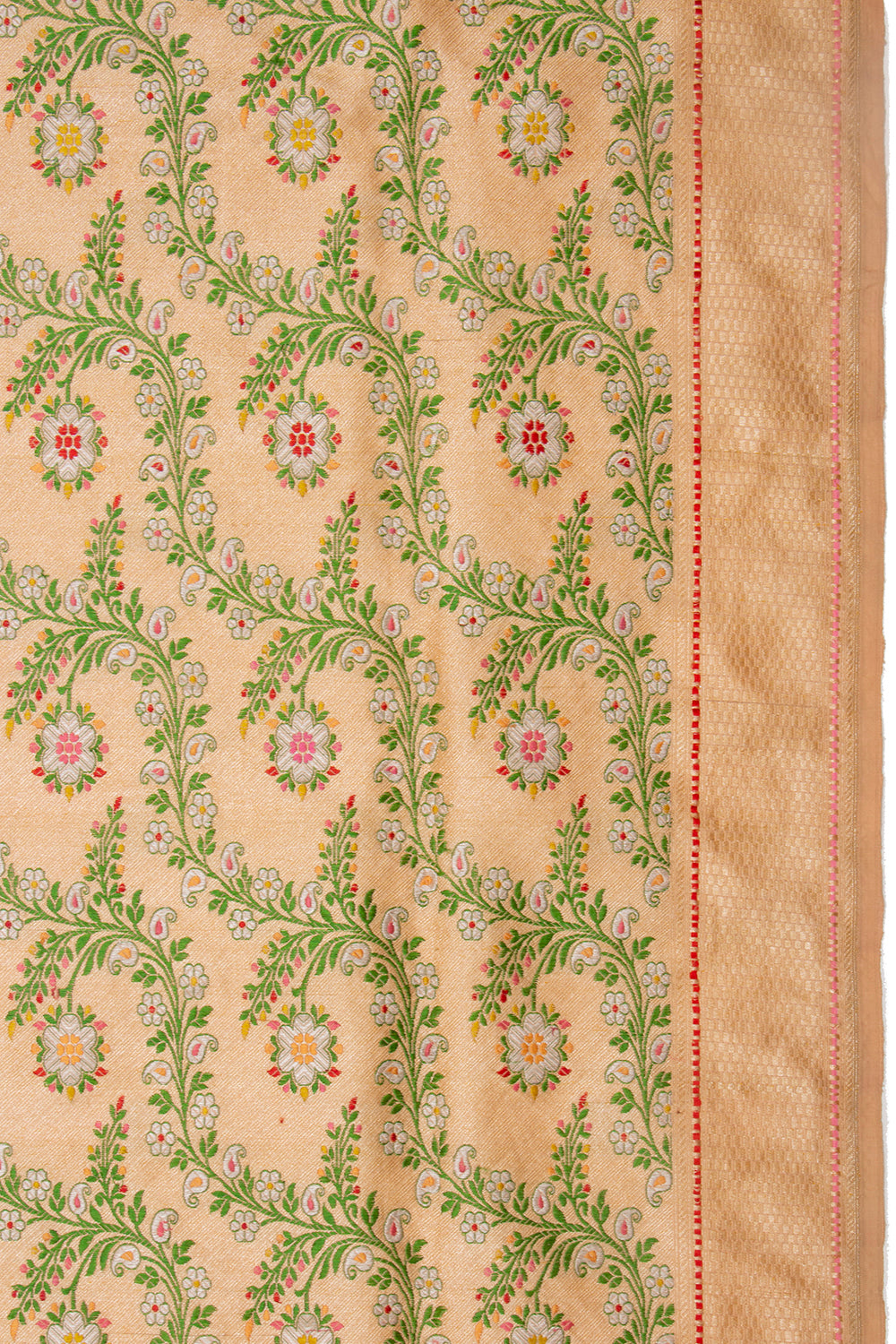 Banarasi Silk Tissue Kadwa Jaal Gold Saree