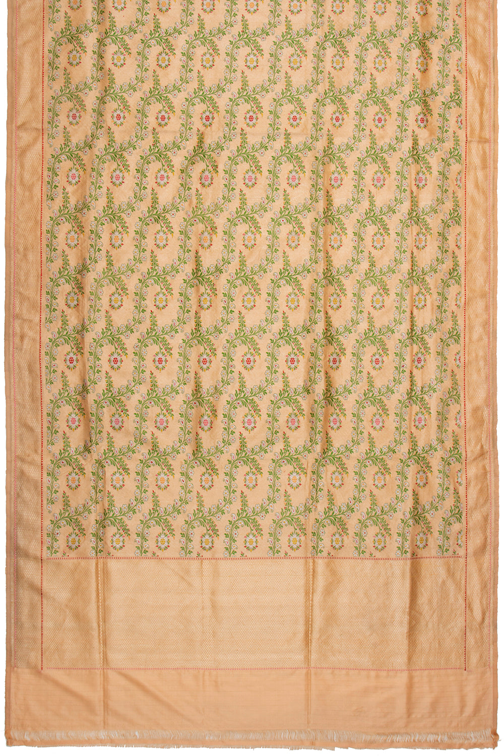 Banarasi Silk Tissue Kadwa Jaal Gold Saree