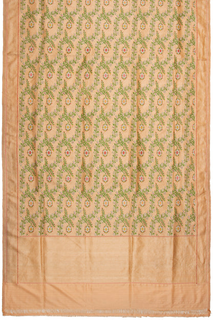 Banarasi Silk Tissue Kadwa Jaal Gold Saree
