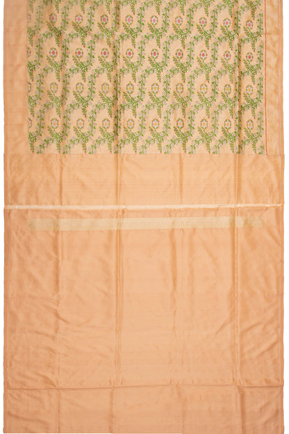 Banarasi Silk Tissue Kadwa Jaal Gold Saree