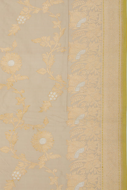 Banarasi Silk Kadwa Jaal Beige Saree