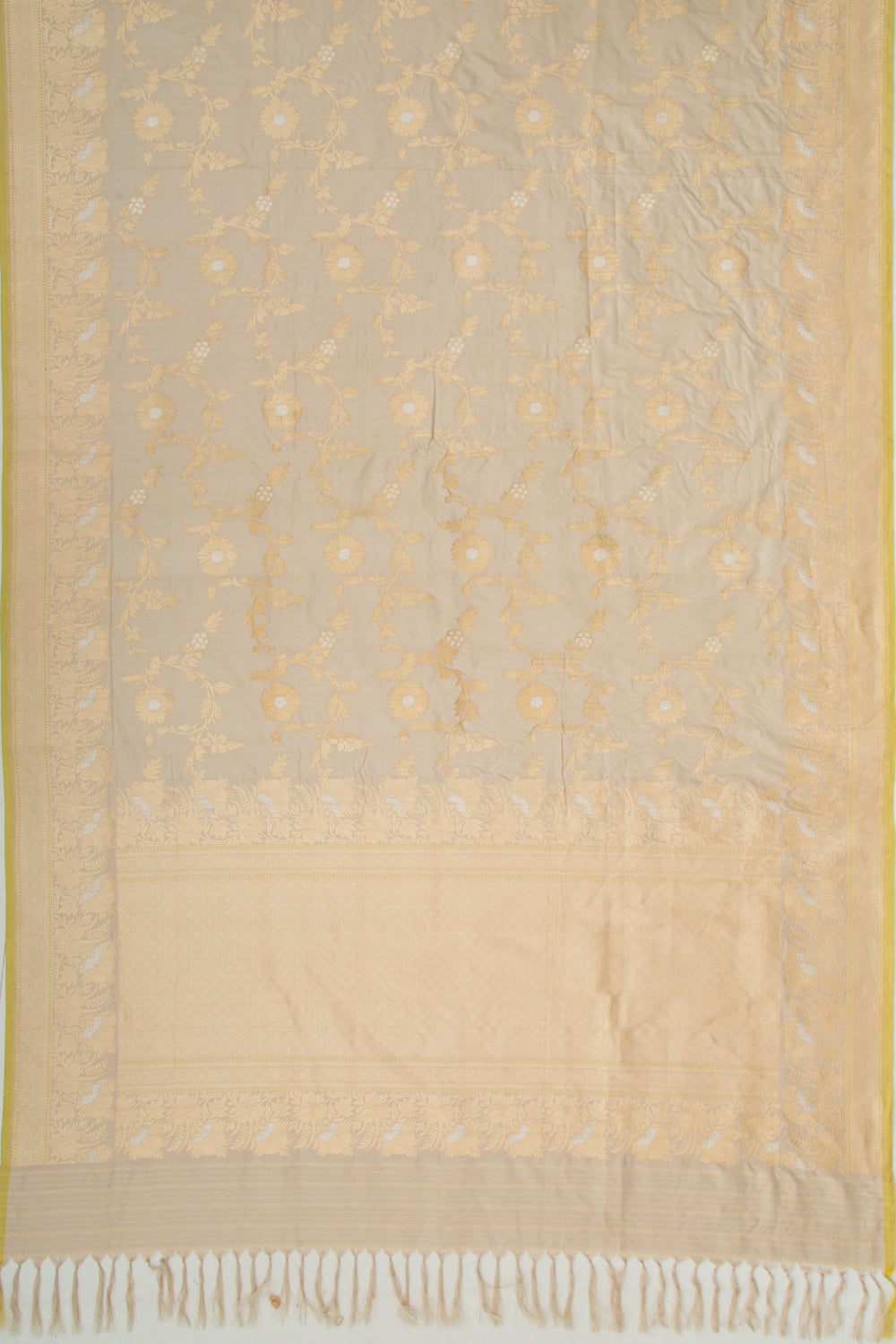 Banarasi Silk Kadwa Jaal Beige Sare