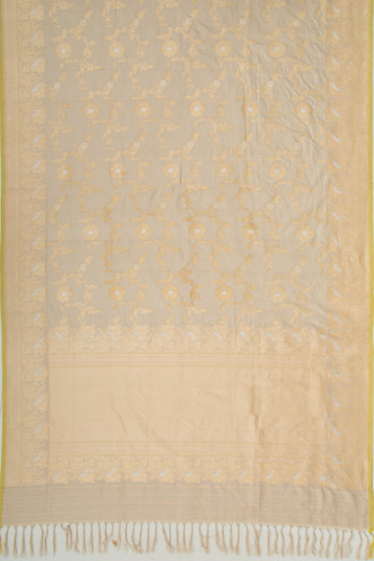 Banarasi Silk Kadwa Jaal Beige Sare