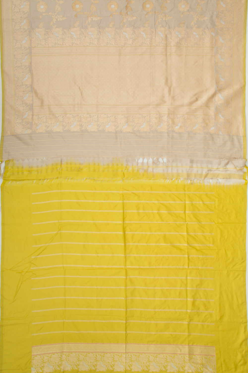 Banarasi Silk Kadwa Jaal Beige Saree