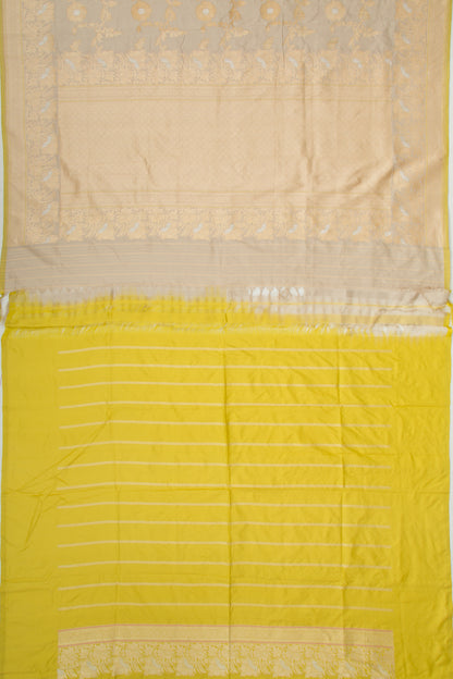 Banarasi Silk Kadwa Jaal Beige Saree