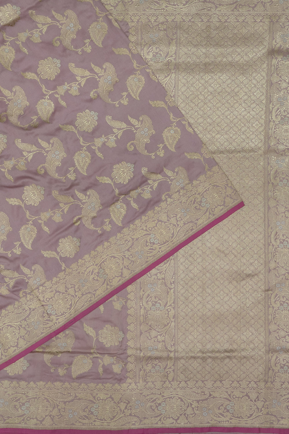 Banarasi Silk Jaal Lilac Saree