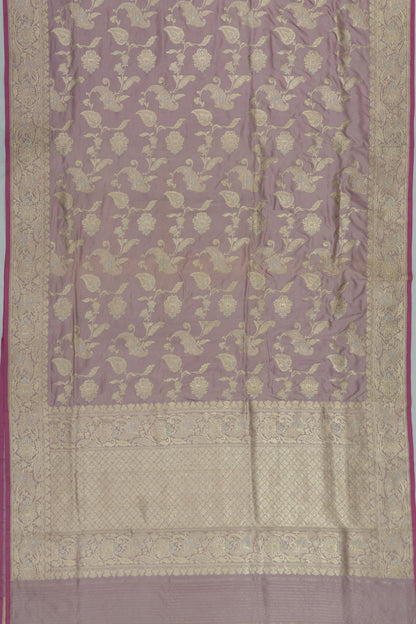 Banarasi Silk Jaal Lilac Saree