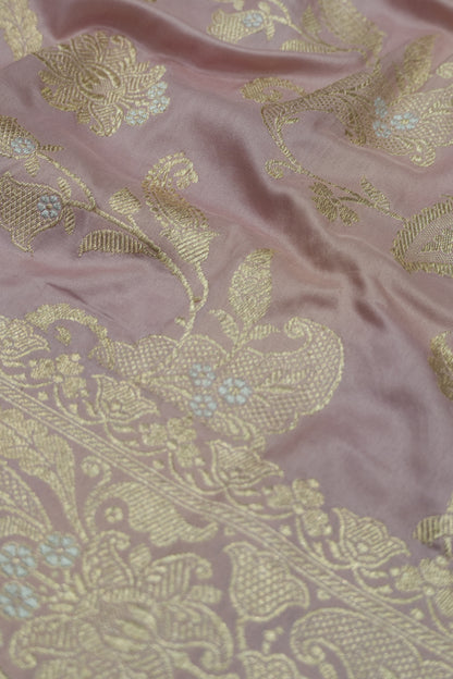 Banarasi Silk Jaal Lilac Saree