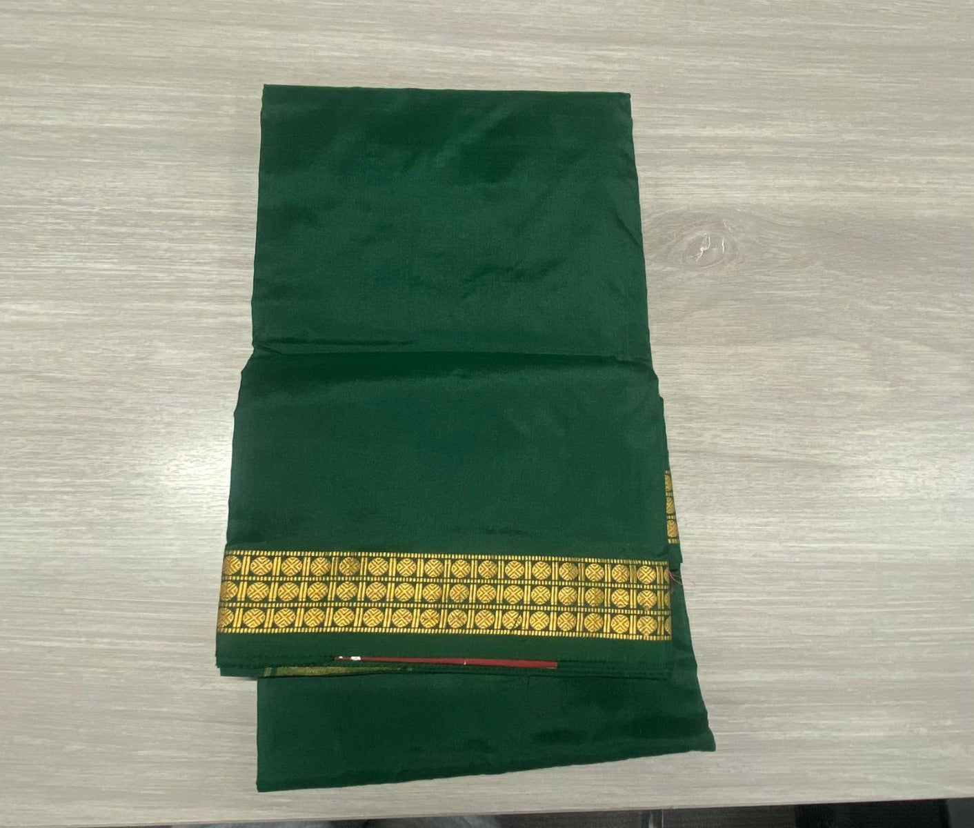 Kanchipuram Silk Plain Green Dhoti