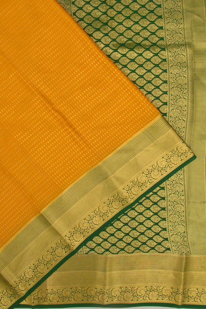Binny Silk Jacquard And Butta Mustard Yellow Saree