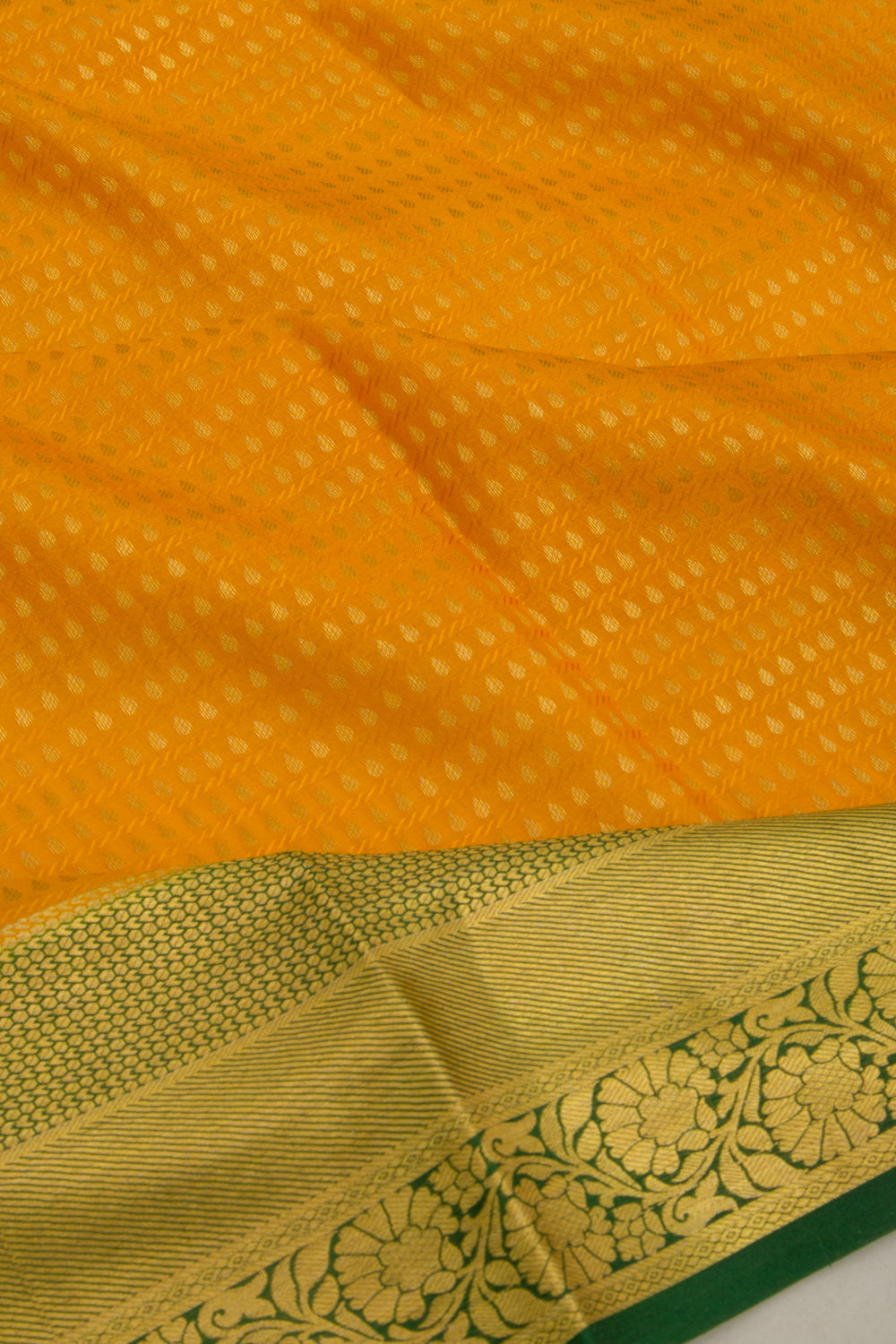Binny Silk Jacquard And Butta Mustard Yellow Saree