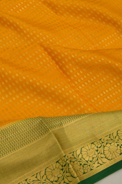 Binny Silk Jacquard And Butta Mustard Yellow Saree