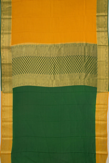 Binny Silk Jacquard And Butta Mustard Yellow Saree