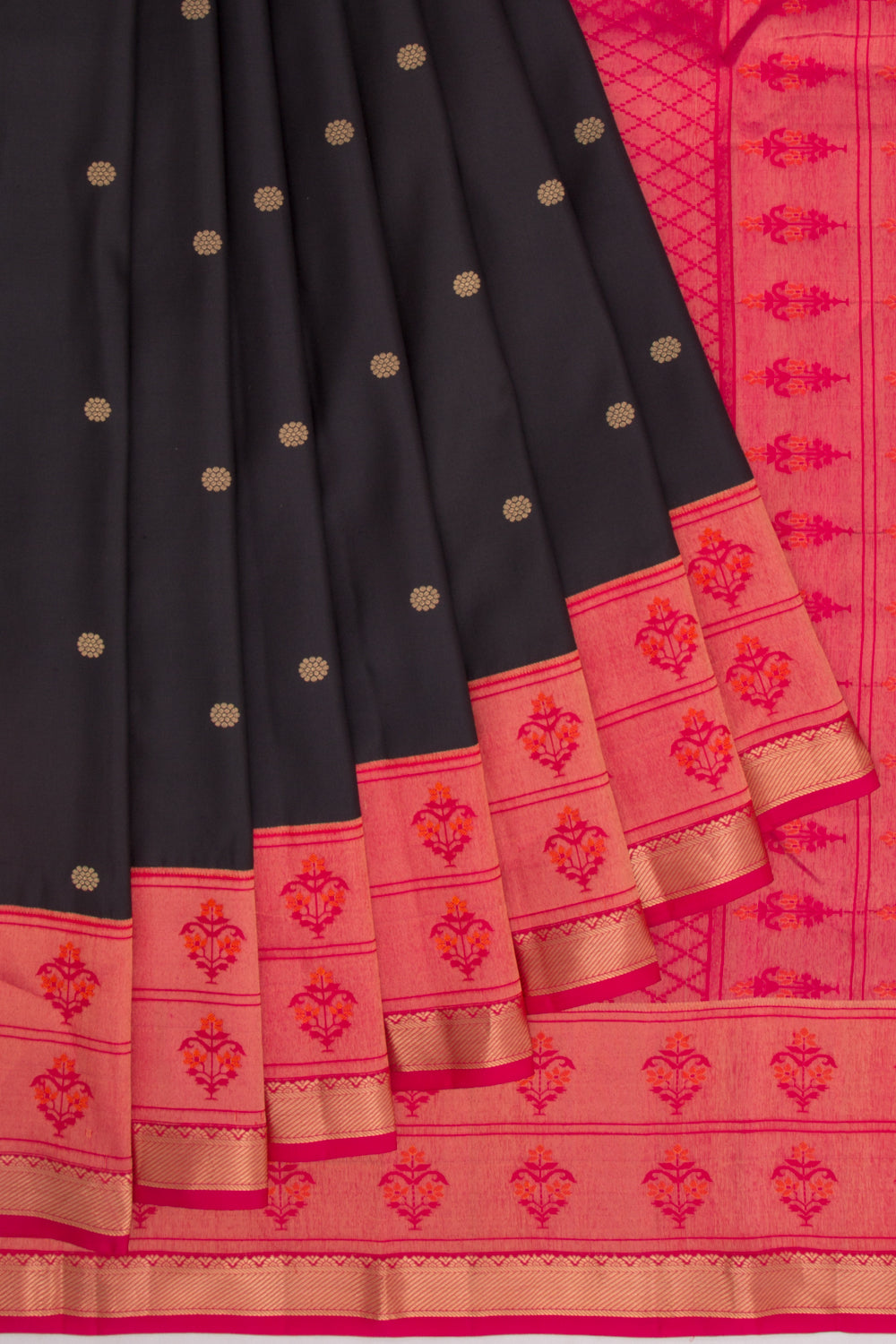Kanchipuram Silk Butta Black Saree