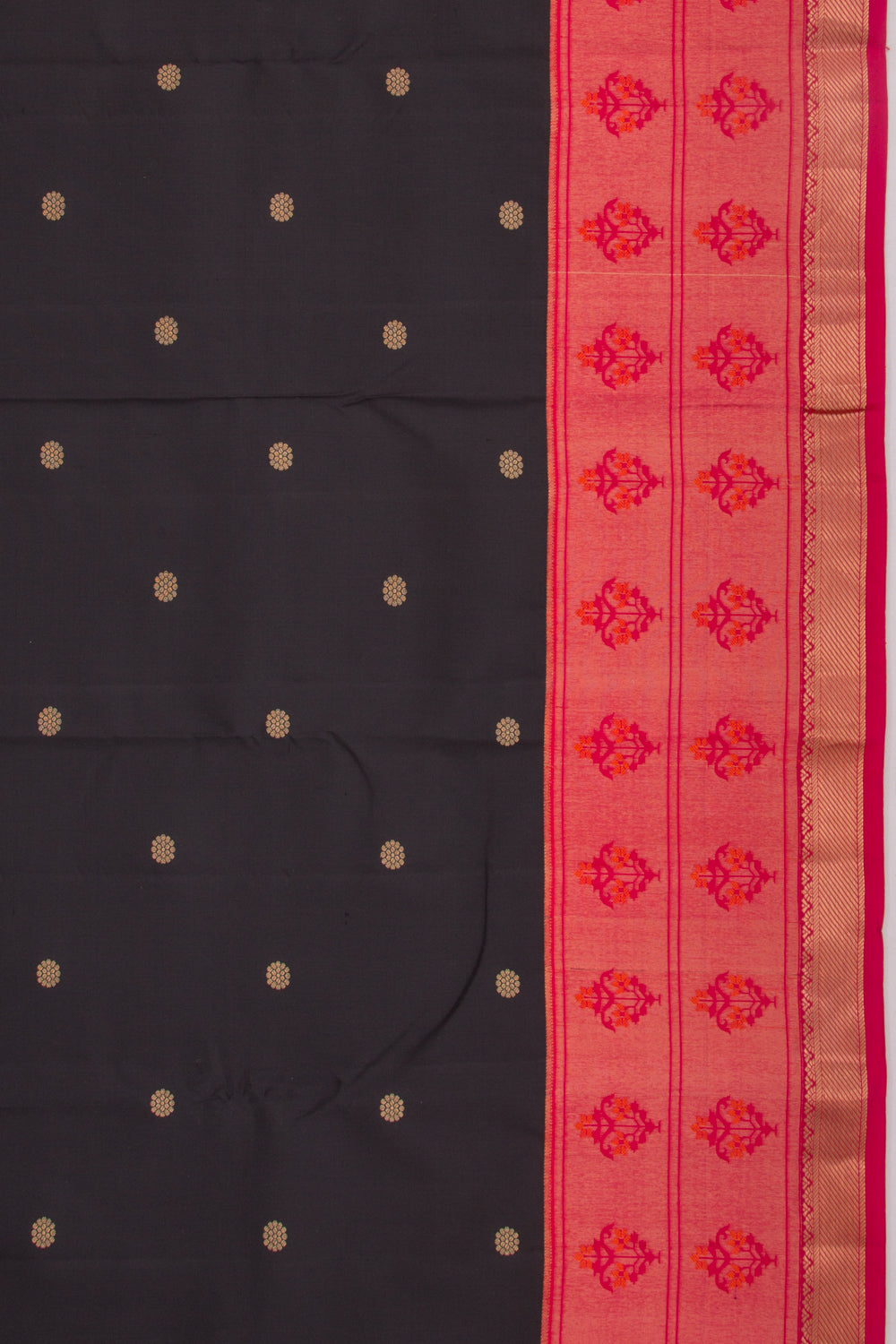 Kanchipuram Silk Butta Black Saree