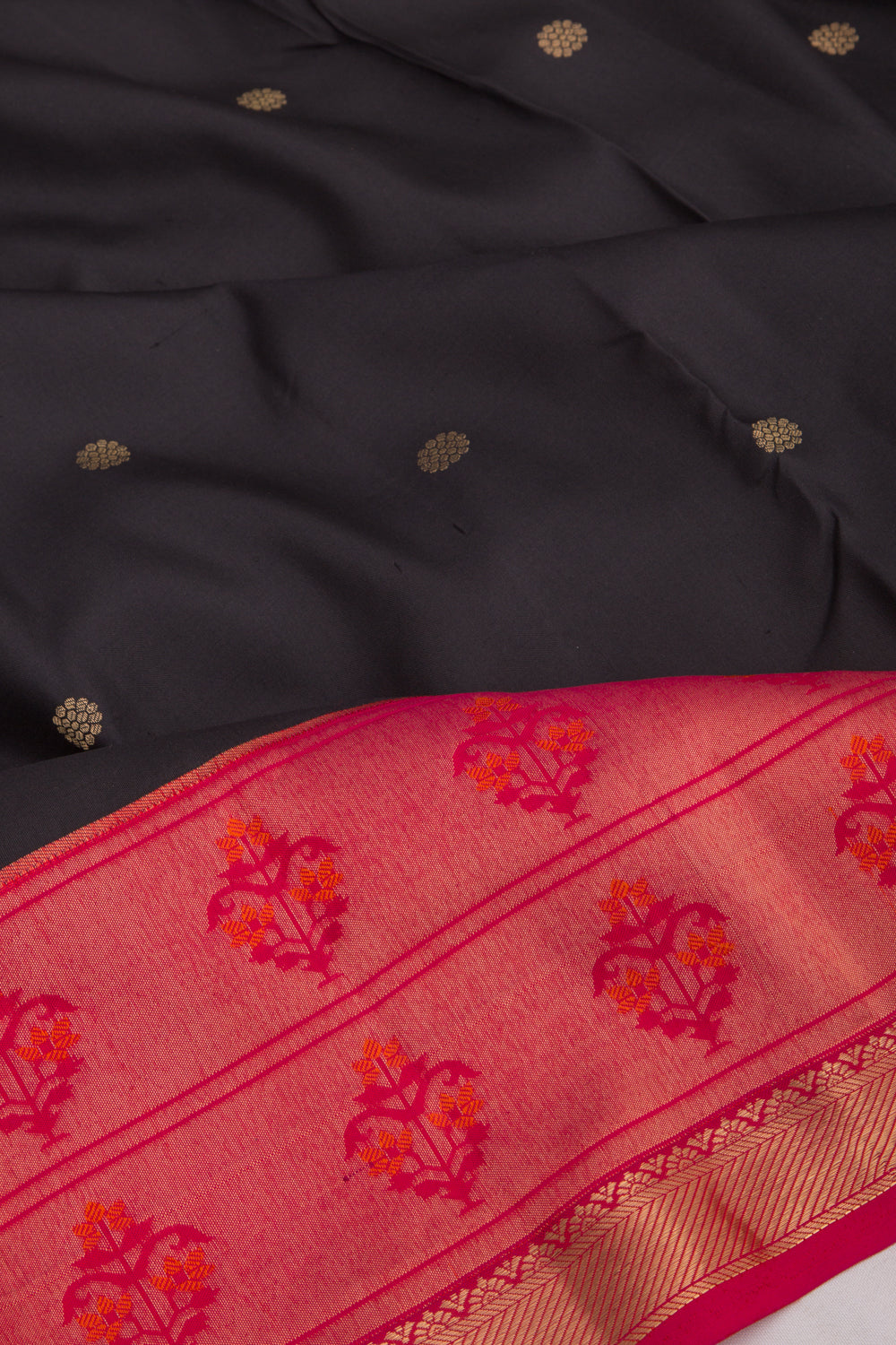 Kanchipuram Silk Butta Black Saree