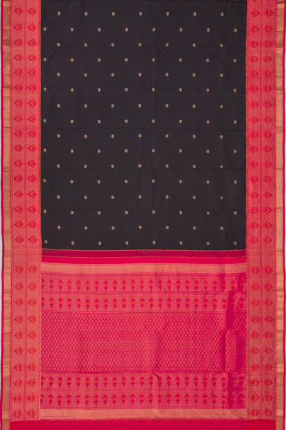 Kanchipuram Silk Butta Black Saree