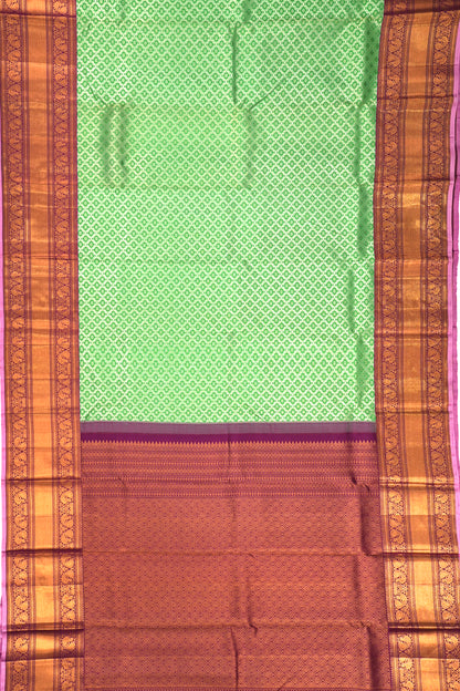 Kanchipuram Silk Brocade Green Saree