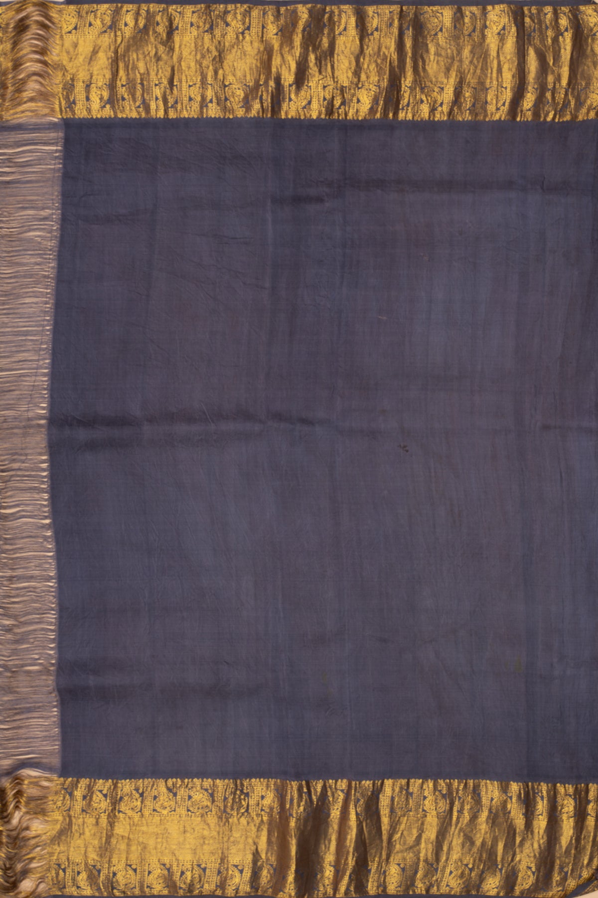 Kanchipuram Silk Kalamkari Blue Saree