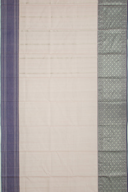 Pure Chanderi Kora Organza Vertical Lines Peach Saree