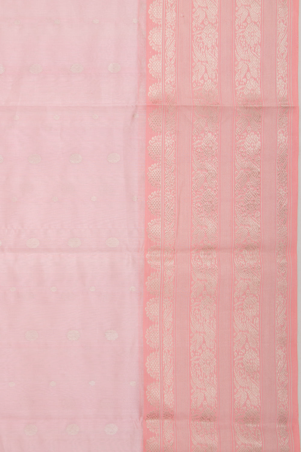 Chanderi Silk Butta Baby Pink Saree