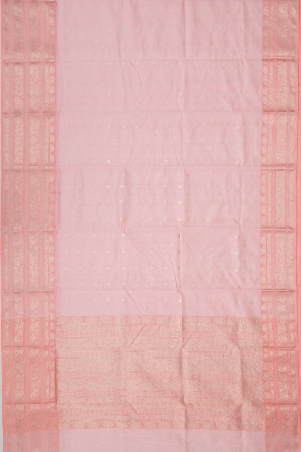 Chanderi Silk Butta Baby Pink Saree